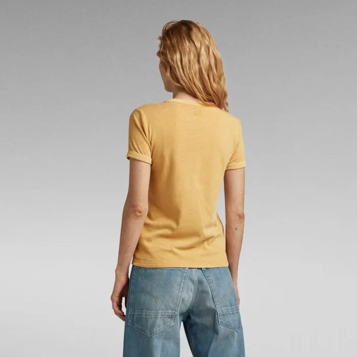 Tops and Tshirts Women GStar RAW Overdyed Baby Top Renaissance Harvest Gd