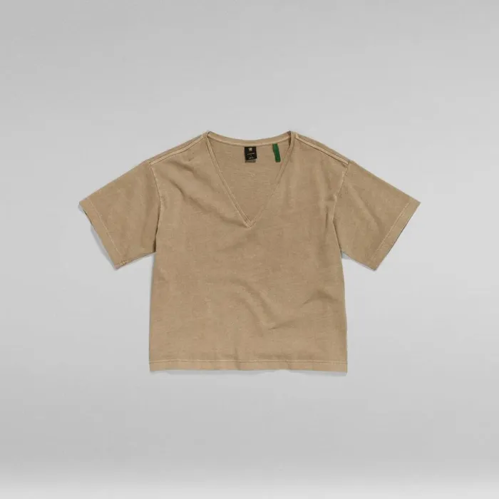 Tops and Tshirts Women GStar RAW Overdyed Deep VNeck Loose Top Renaissance Dk Toggee Gd