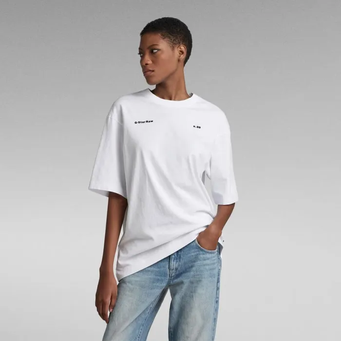 Tops and Tshirts Women GStar RAW Unisex Oversized Boxy Base TShirt White