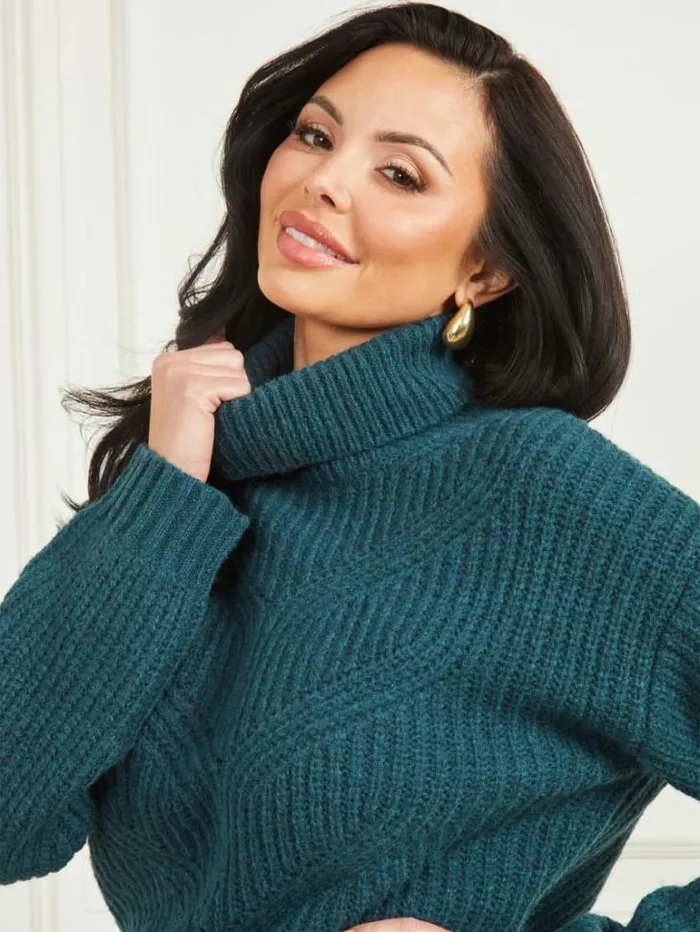 Tops And Sweaters Women Marciano Michelle WoolBlend Sweater Blue Opal
