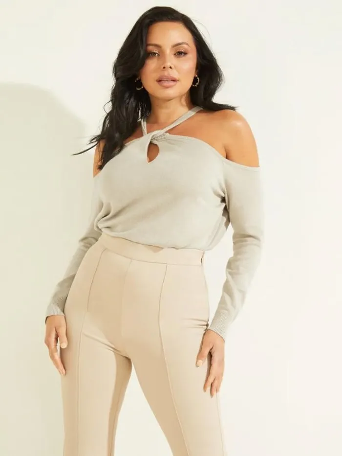 Tops And Sweaters Women Marciano Priya ColdShoulder Sweater Top Pasadena Stone