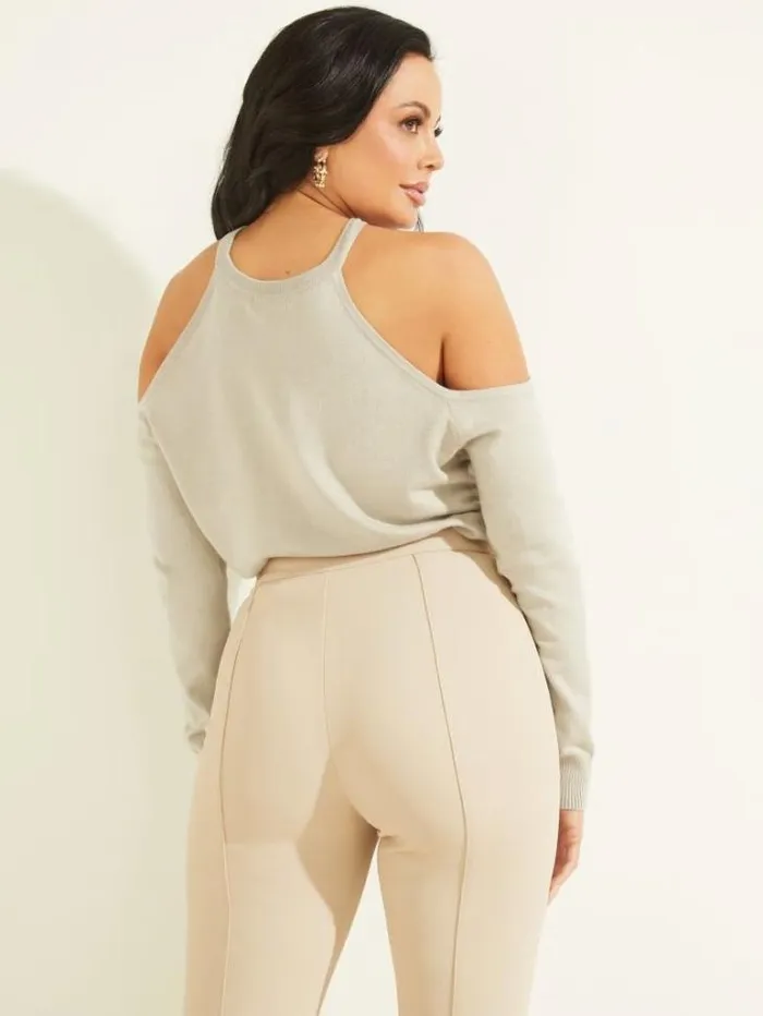 Tops And Sweaters Women Marciano Priya ColdShoulder Sweater Top Pasadena Stone Tops And Sweaters Women Marciano Priya ColdShoulder Sweater Top Pasadena Stone