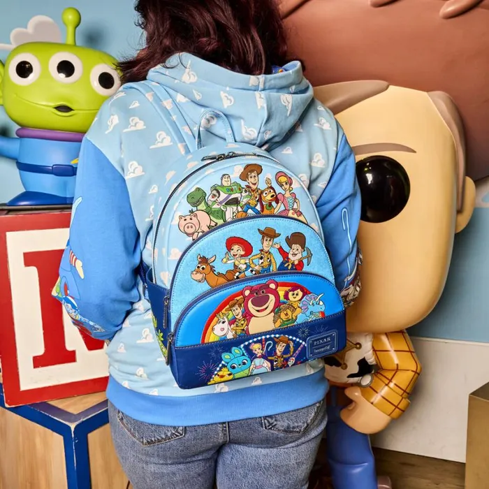 Toy Story Movie Collab Triple Pocket Mini Backpack Unisex Loungefly Backpacks Toy Story Movie Collab Triple Pocket Mini Backpack Unisex Loungefly Backpacks