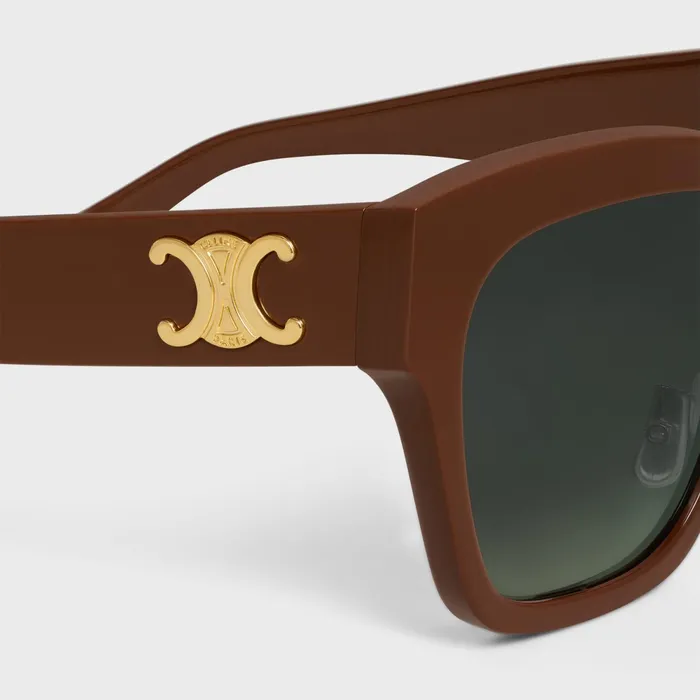Triomphe 09 Sunglasses In Acetate Chocolate Women CELINE SUNGLASSES Triomphe 09 Sunglasses In Acetate Chocolate Women CELINE SUNGLASSES