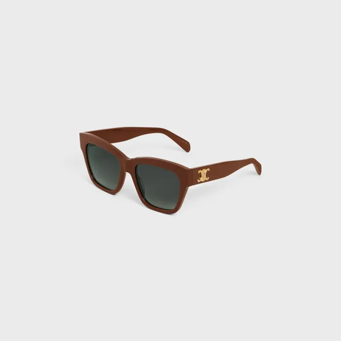Triomphe 09 Sunglasses In Acetate Chocolate Women CELINE SUNGLASSES Triomphe 09 Sunglasses In Acetate Chocolate Women CELINE SUNGLASSES