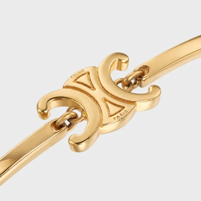 Triomphe Articulated Bracelet In Brass With Gold Finish Gold Women CELINE BRACELETS Triomphe Articulated Bracelet In Brass With Gold Finish Gold Women CELINE BRACELETS