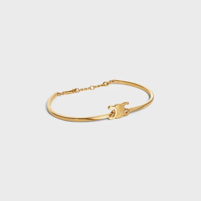 Triomphe Articulated Bracelet In Brass With Gold Finish Gold Women CELINE BRACELETS Triomphe Articulated Bracelet In Brass With Gold Finish Gold Women CELINE BRACELETS