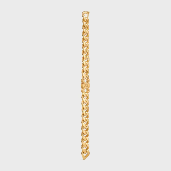 Triomphe Gourmette Bracelet In Brass With Gold Finish Gold Women CELINE BRACELETS
