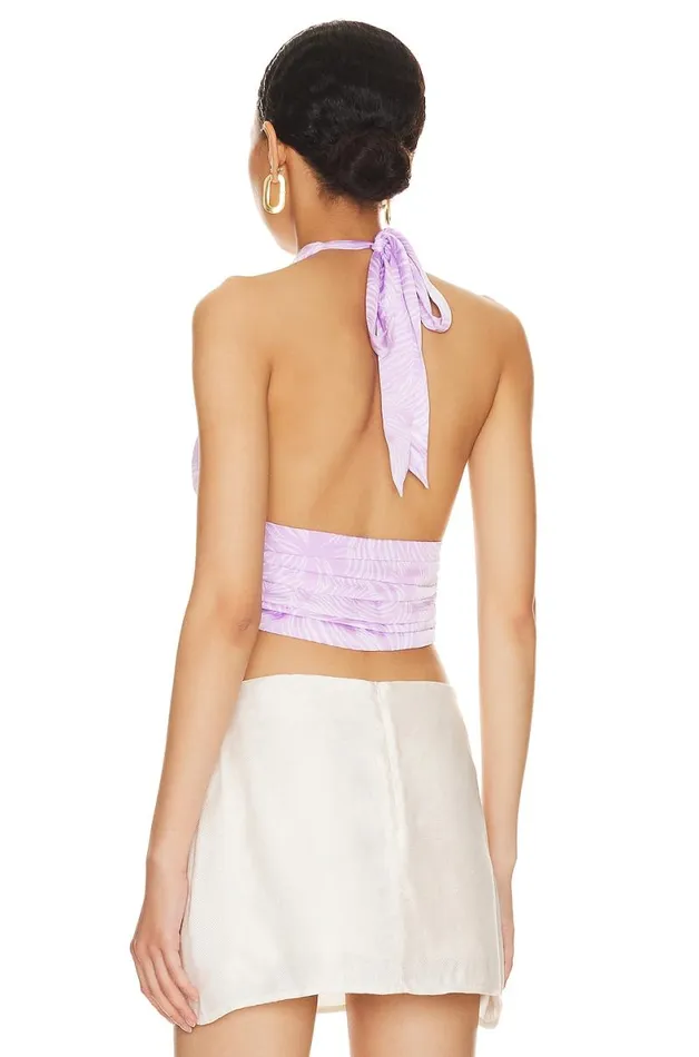 Venice Top Lilac Palm Floral Women Lovers and Friends Tops