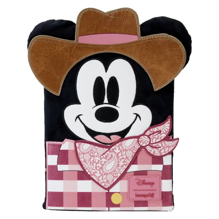 Western Mickey Mouse Cosplay Plush Refillable Stationery Journal Unisex Loungefly Small Accessories Western Mickey Mouse Cosplay Plush Refillable Stationery Journal Unisex Loungefly Small Accessories