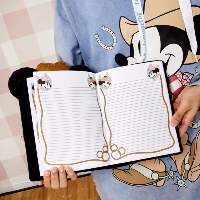 Western Mickey Mouse Cosplay Plush Refillable Stationery Journal Unisex Loungefly Small Accessories Western Mickey Mouse Cosplay Plush Refillable Stationery Journal Unisex Loungefly Small Accessories