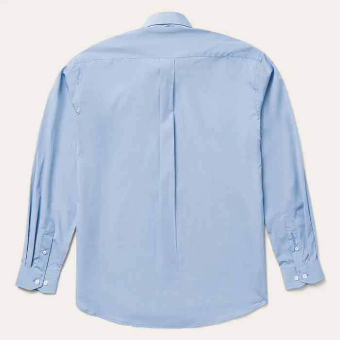 Western Shirts Men Stetson Blue Solid OnePocket SnapFront Shirt Blue