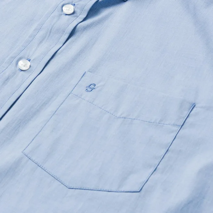 Western Shirts Men Stetson Blue Solid OnePocket SnapFront Shirt Blue
