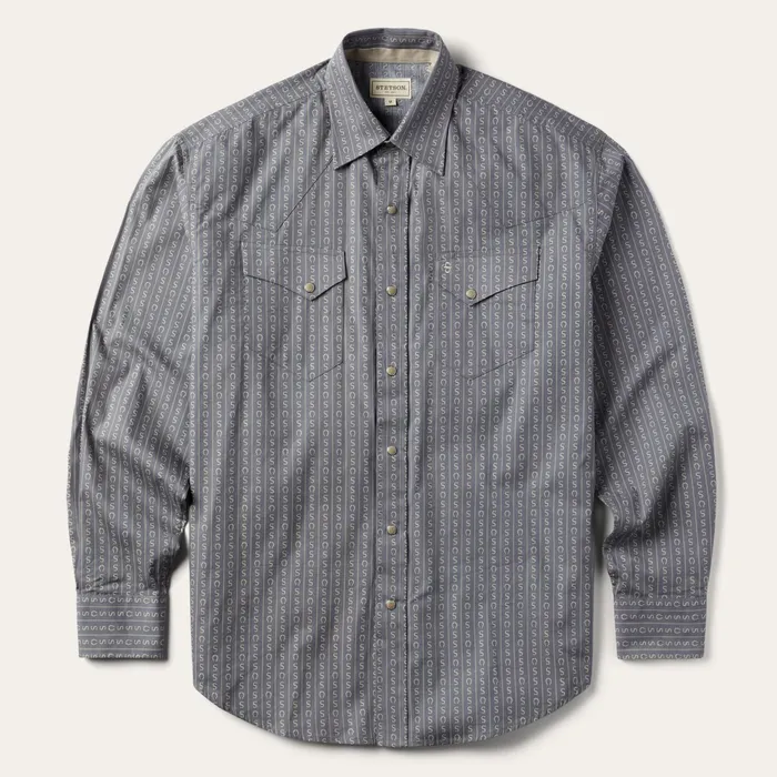 Western Shirts Men Stetson Horseshoe Stripe Print Shirt Horseshoe Stripe Print Shirt Western Shirts Men Stetson Horseshoe Stripe Print Shirt Horseshoe Stripe Print Shirt