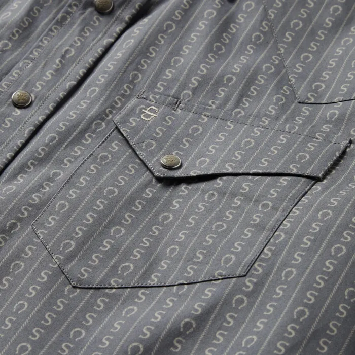 Western Shirts Men Stetson Horseshoe Stripe Print Shirt Horseshoe Stripe Print Shirt