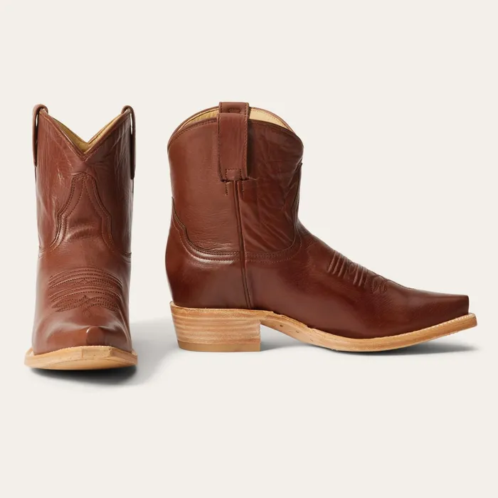 Western Women Stetson Riley Shorty Boots Brown