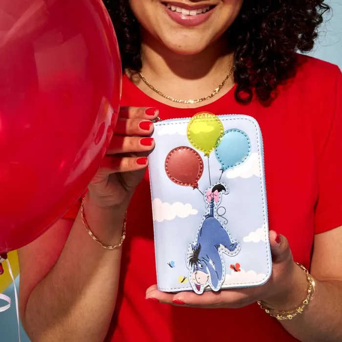 Winnie The Pooh and Friends Floating Balloons Zip Around Wallet Unisex Loungefly Bags and Wallets Winnie The Pooh and Friends Floating Balloons Zip Around Wallet Unisex Loungefly Bags and Wallets