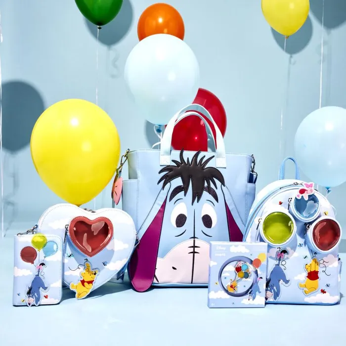 Winnie The Pooh and Friends Floating Balloons Zip Around Wallet Unisex Loungefly Bags and Wallets Winnie The Pooh and Friends Floating Balloons Zip Around Wallet Unisex Loungefly Bags and Wallets