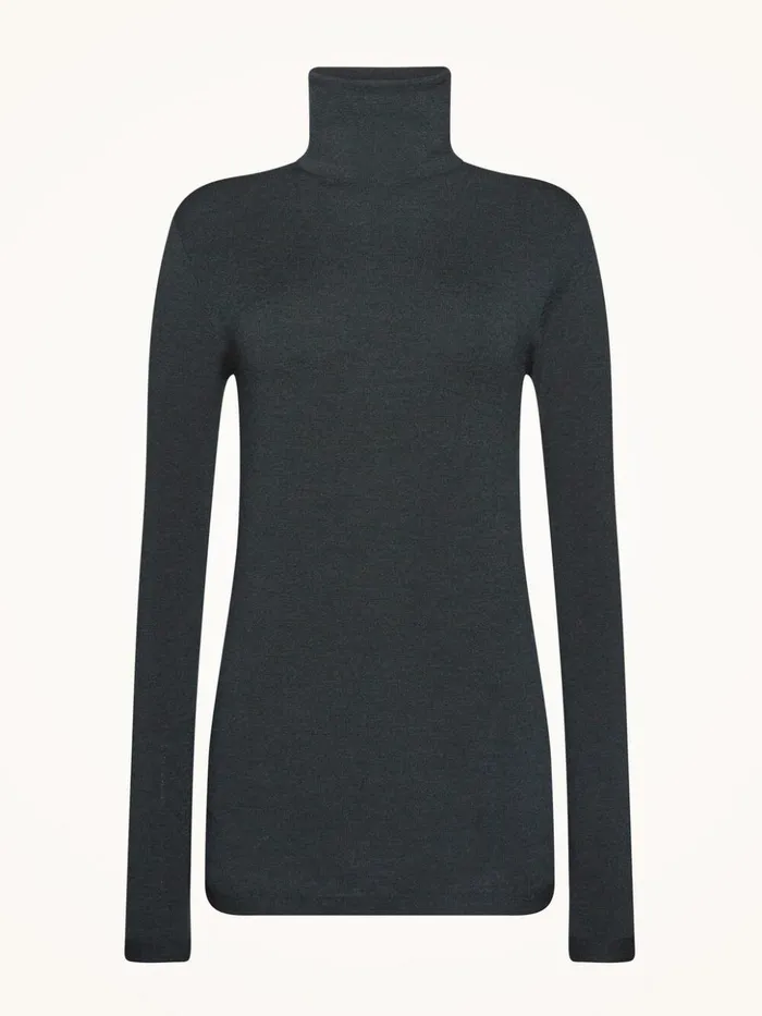 Wolford The Merino Top Long Sleeves Deep Green Women Longsleeved Tops