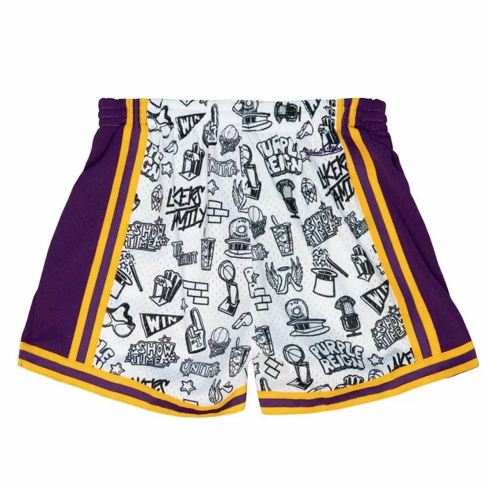 Women039s Womens Mitchell and Ness Womens Doodle Shorts Los Angeles Lakers Women039s Womens Mitchell and Ness Womens Doodle Shorts Los Angeles Lakers