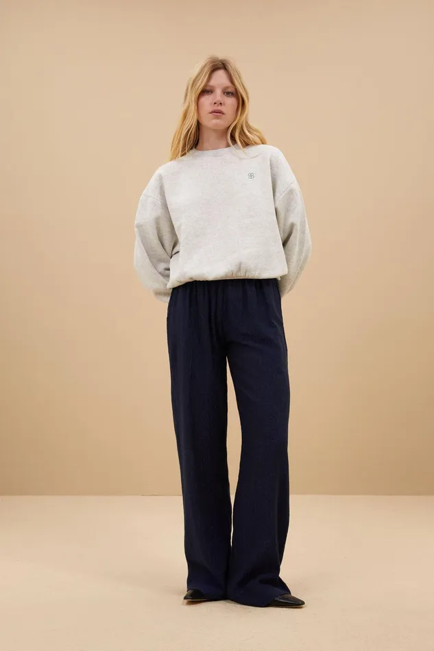 Women Amie Lurex Pants Midnight Bybar Trousers Women Amie Lurex Pants Midnight Bybar Trousers