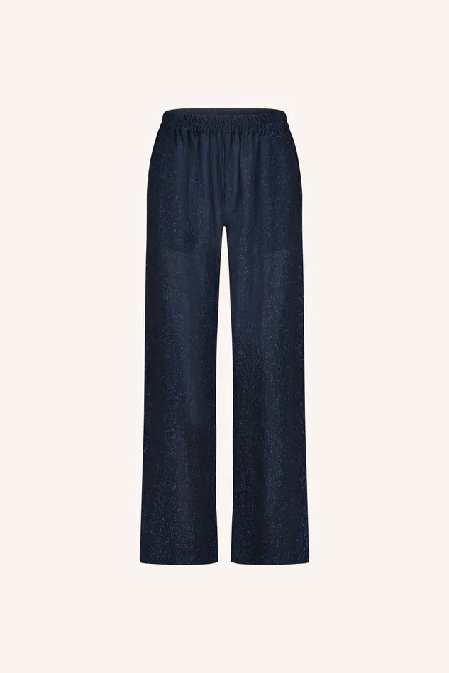 Women Amie Lurex Pants Midnight Bybar Trousers Women Amie Lurex Pants Midnight Bybar Trousers