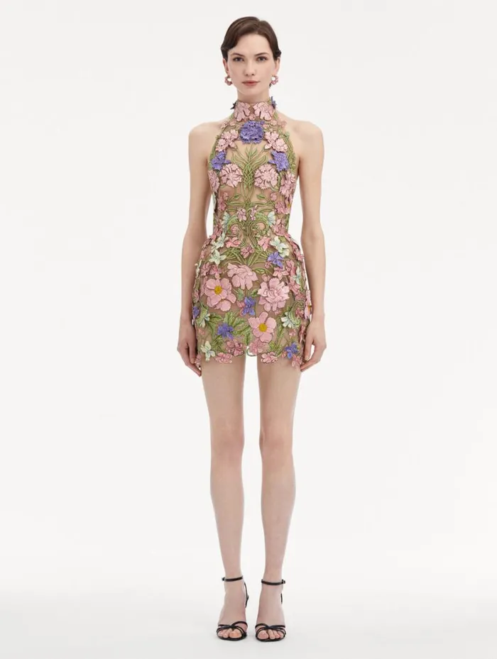 Women Art Nouveau Threadwork Cocktail Dress Multi Oscar De La Renta Dresses Women Art Nouveau Threadwork Cocktail Dress Multi Oscar De La Renta Dresses
