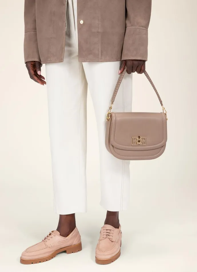 Women Bally Crossbody Bags Beckie 8211 Leather CrossBody Bag In Taupe
