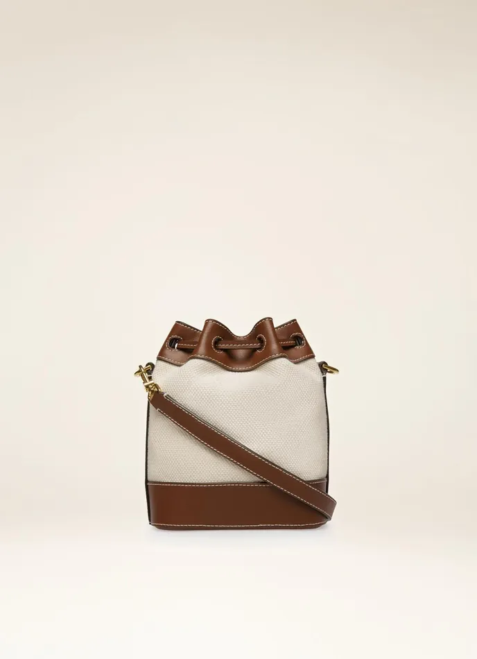 Women Bally Crossbody Bags Cleoh XS 8211 Fabric Bucket Bag In Natural