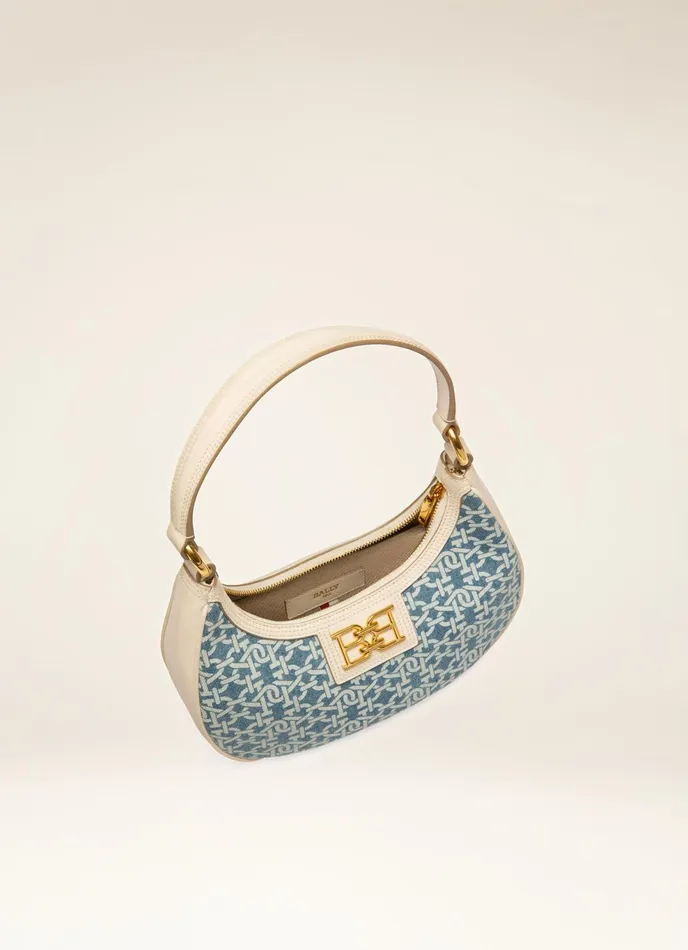 Women Bally Mini And Belt Bags Bleyr 8211 Organic Cotton Denim Minibag In Blue