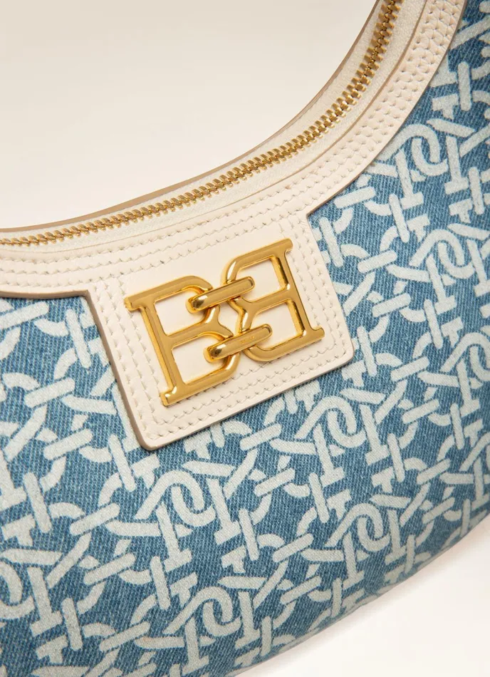 Women Bally Mini And Belt Bags Bleyr 8211 Organic Cotton Denim Minibag In Blue