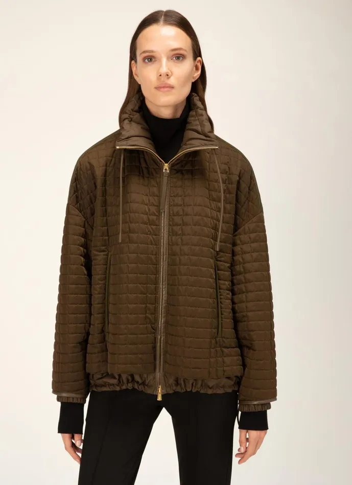 Women Bally Outerwear Quilted Parka 8211 Polyester Outerwear In Moss Green
