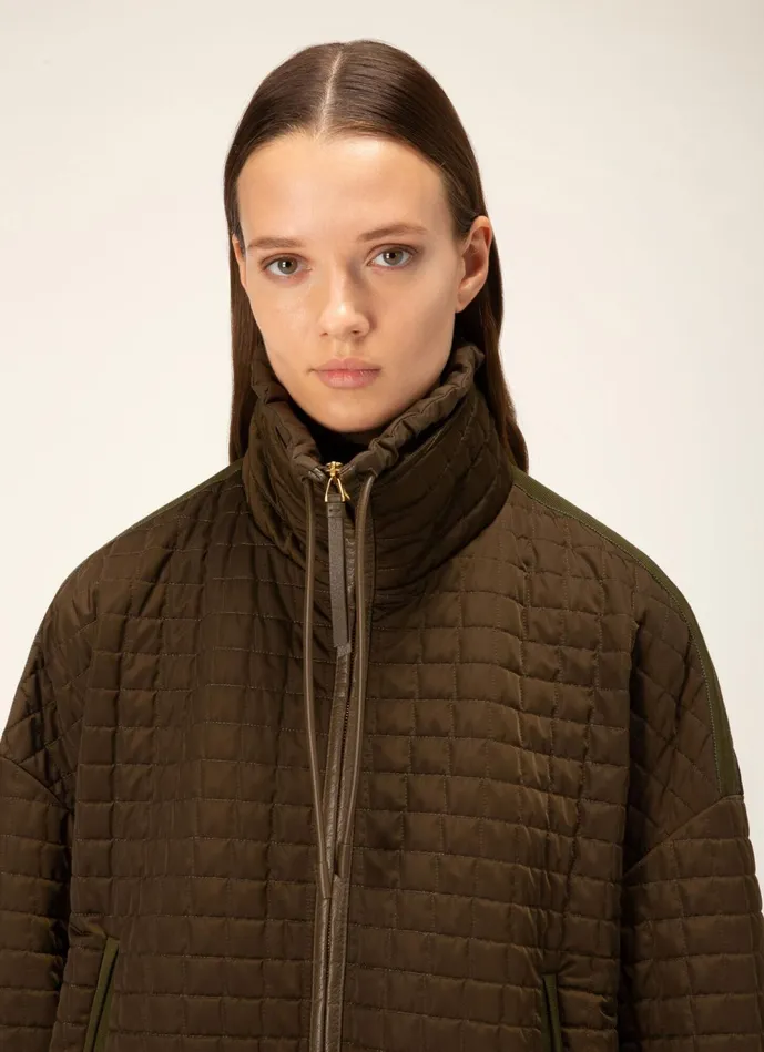Women Bally Outerwear Quilted Parka 8211 Polyester Outerwear In Moss Green