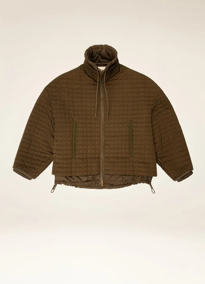 Women Bally Outerwear Quilted Parka 8211 Polyester Outerwear In Moss Green