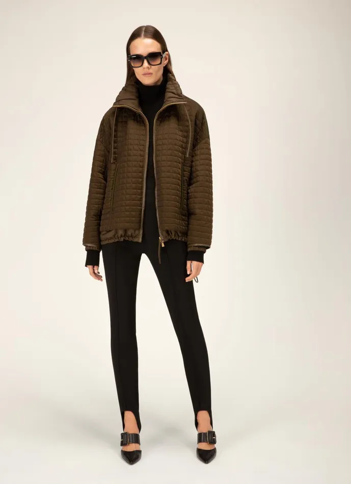 Women Bally Outerwear Quilted Parka 8211 Polyester Outerwear In Moss Green