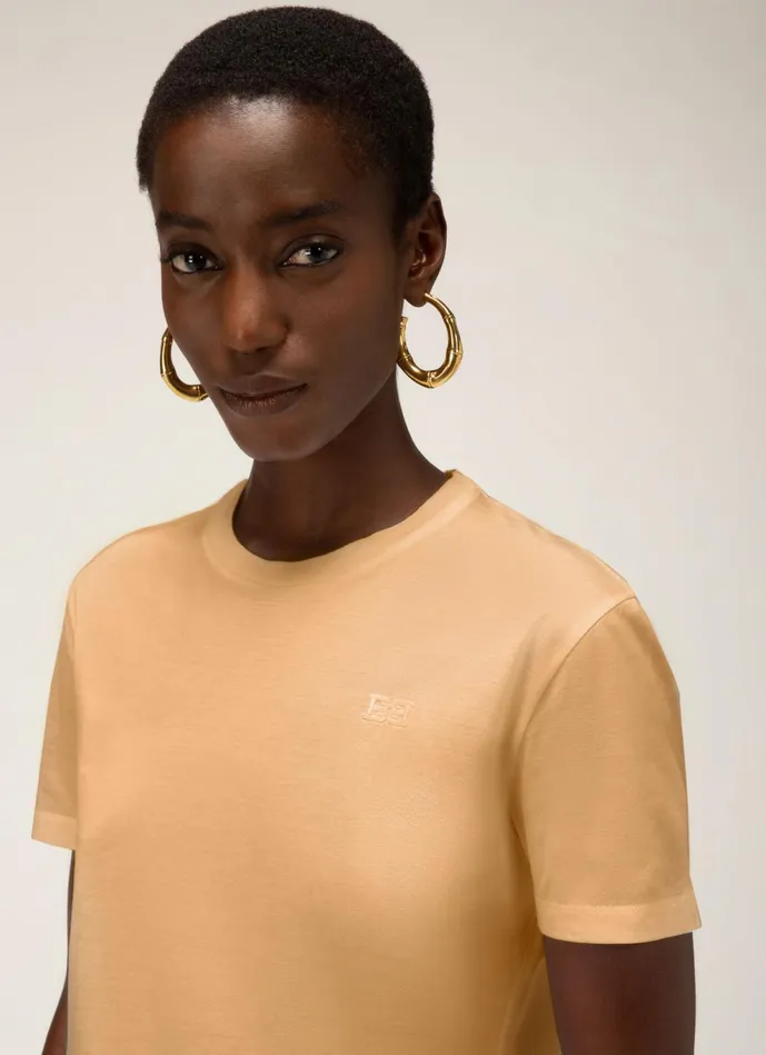 Women Bally Tops BChain TShirt 8211 Cotton Top In Pink