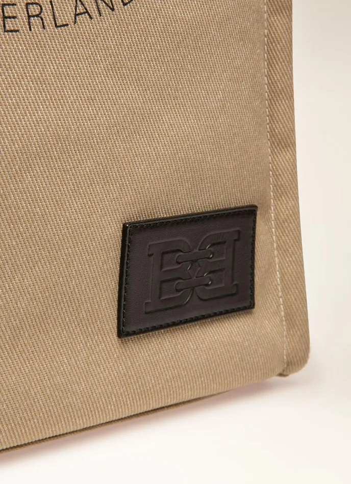 Women Bally Tote Bags Crystalia 8211 Fabric Tote Bag In Sand