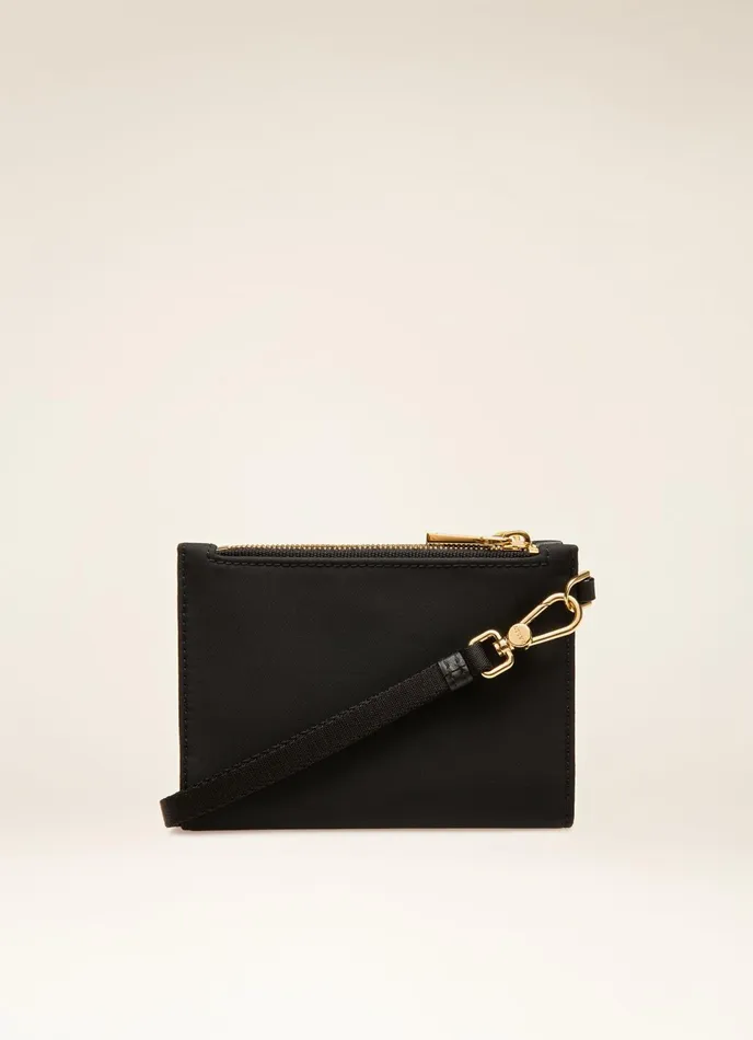 Women Bally Wallets Esmal 8211 Recycled Nylon Card Holder In Black