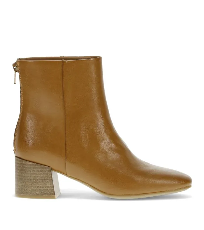Women Baretraps Booties Emilie Block Heel Bootie Dark Cognac Women Baretraps Booties Emilie Block Heel Bootie Dark Cognac