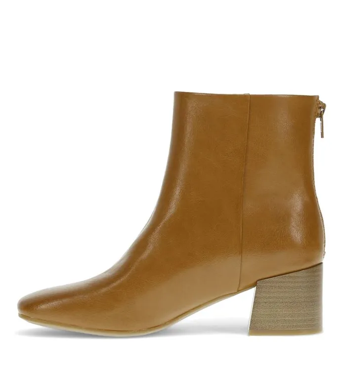 Women Baretraps Booties Emilie Block Heel Bootie Dark Cognac Women Baretraps Booties Emilie Block Heel Bootie Dark Cognac