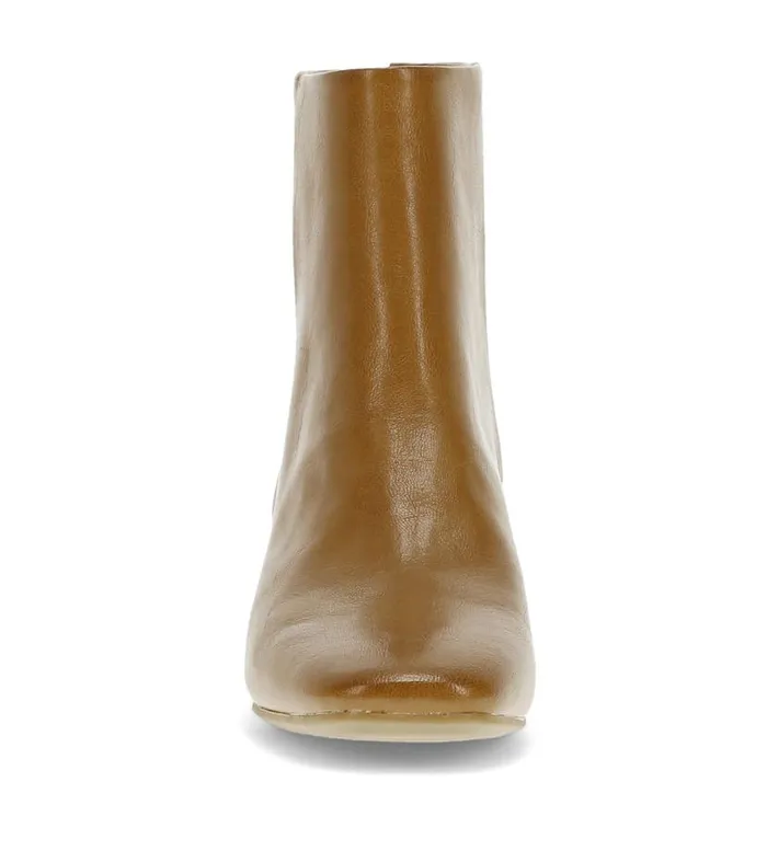 Women Baretraps Booties Emilie Block Heel Bootie Dark Cognac Women Baretraps Booties Emilie Block Heel Bootie Dark Cognac