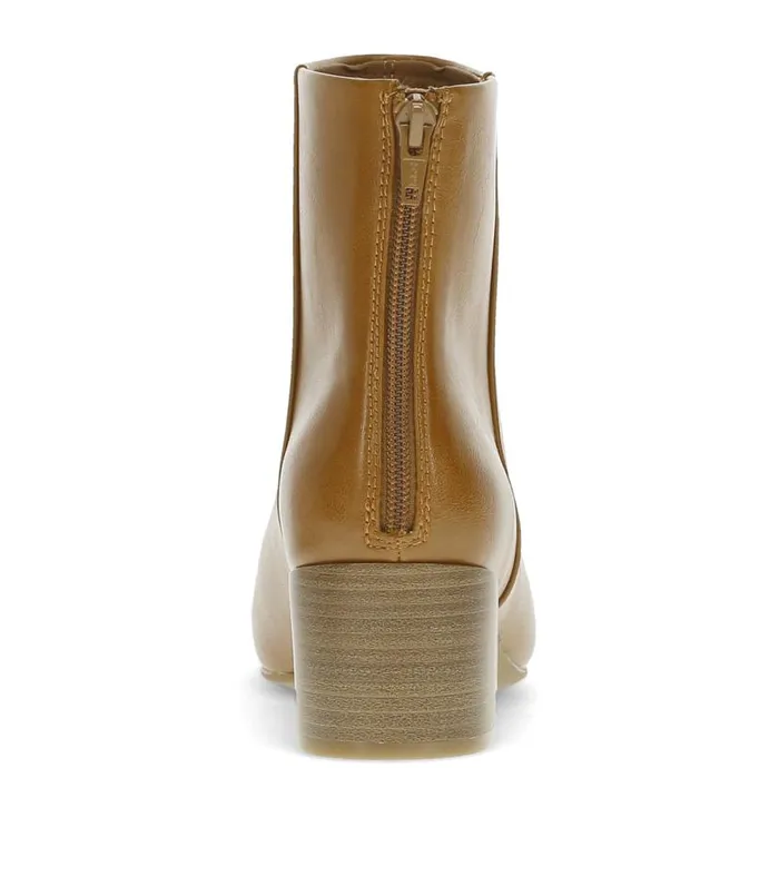 Women Baretraps Booties Emilie Block Heel Bootie Dark Cognac Women Baretraps Booties Emilie Block Heel Bootie Dark Cognac