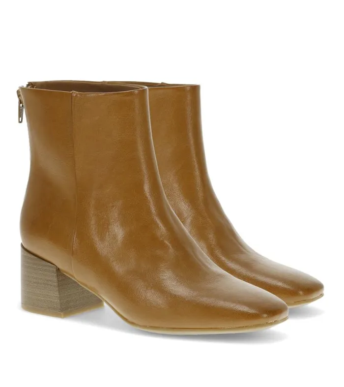 Women Baretraps Booties Emilie Block Heel Bootie Dark Cognac Women Baretraps Booties Emilie Block Heel Bootie Dark Cognac