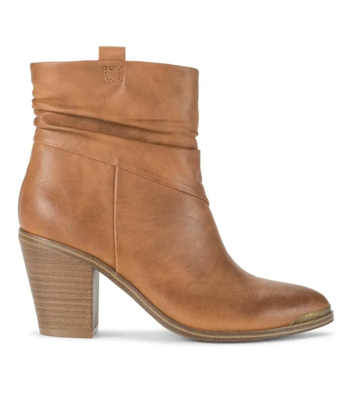 Women Baretraps Booties Katherine Block Heel Bootie Cognac Women Baretraps Booties Katherine Block Heel Bootie Cognac