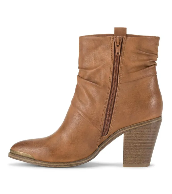 Women Baretraps Booties Katherine Block Heel Bootie Cognac Women Baretraps Booties Katherine Block Heel Bootie Cognac
