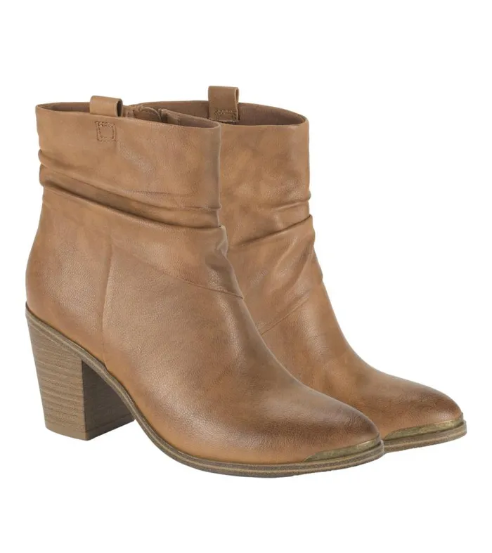 Women Baretraps Booties Katherine Block Heel Bootie Cognac Women Baretraps Booties Katherine Block Heel Bootie Cognac