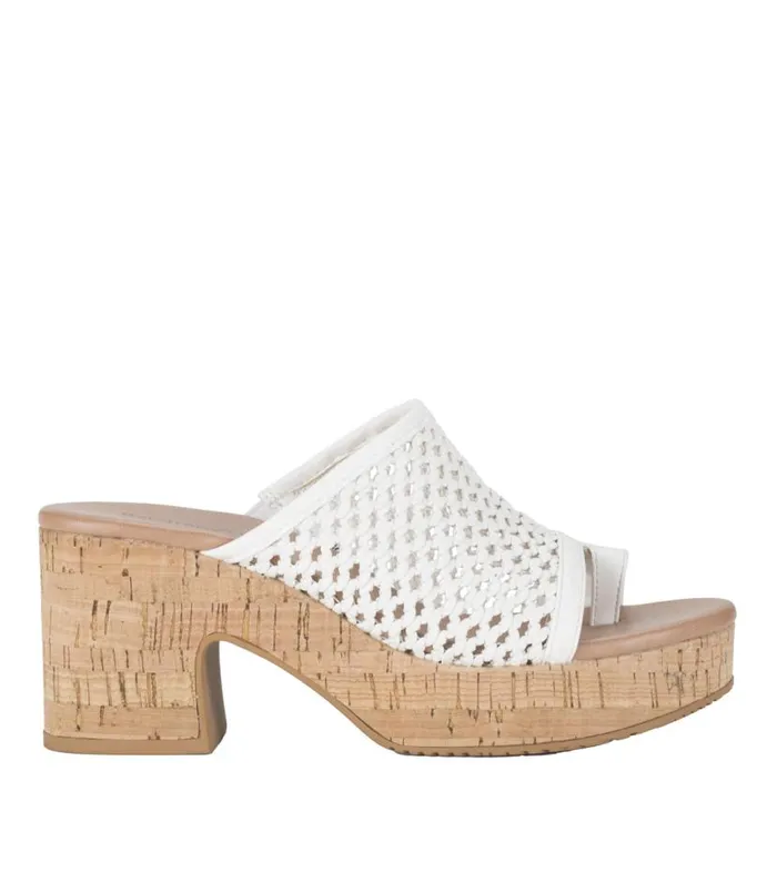 Women Baretraps Slides and Slip On Sandals Michaela Block Heel Sandal White Women Baretraps Slides and Slip On Sandals Michaela Block Heel Sandal White
