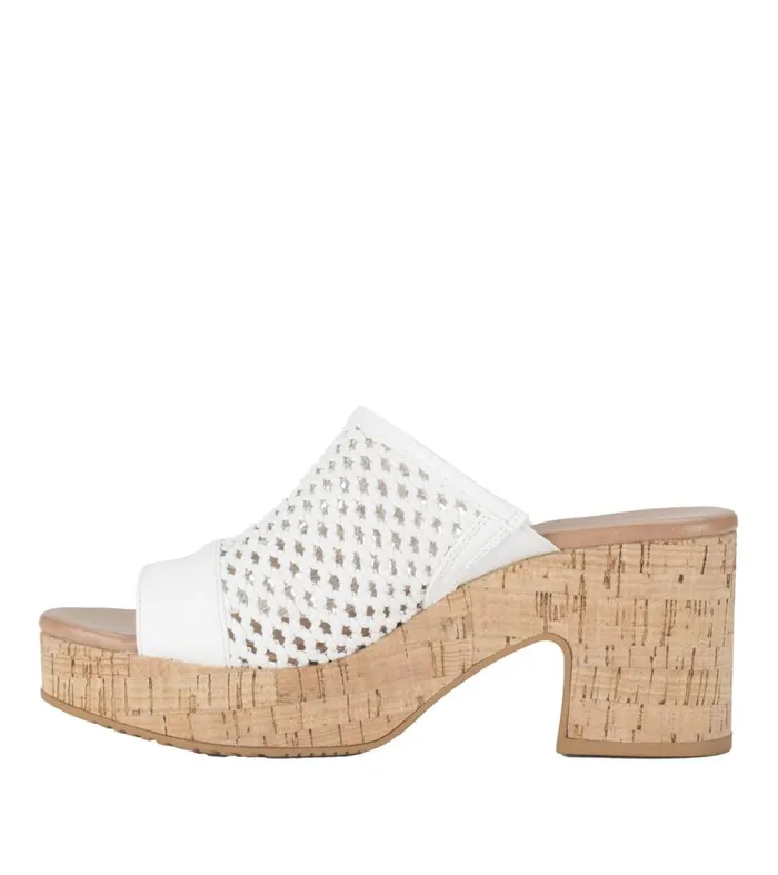 Women Baretraps Slides and Slip On Sandals Michaela Block Heel Sandal White Women Baretraps Slides and Slip On Sandals Michaela Block Heel Sandal White