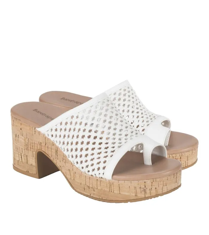 Women Baretraps Slides and Slip On Sandals Michaela Block Heel Sandal White Women Baretraps Slides and Slip On Sandals Michaela Block Heel Sandal White