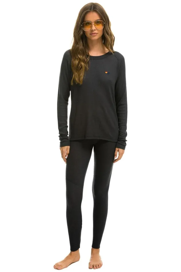 Women Base Layers Aviator Nation Thermal Base Layer Bottom 8211 Titanium
